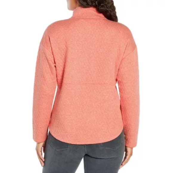Eddie Bauer quilted half zip pullover sweater plus pink long sleeve XXlarge 2x - Picture 2 of 12